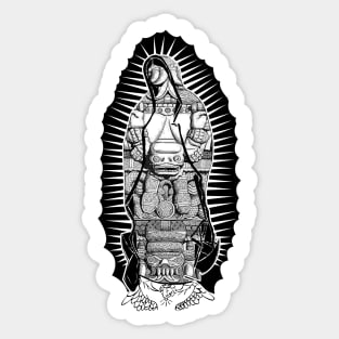 Coatlicue Guadalupe Black Version Sticker